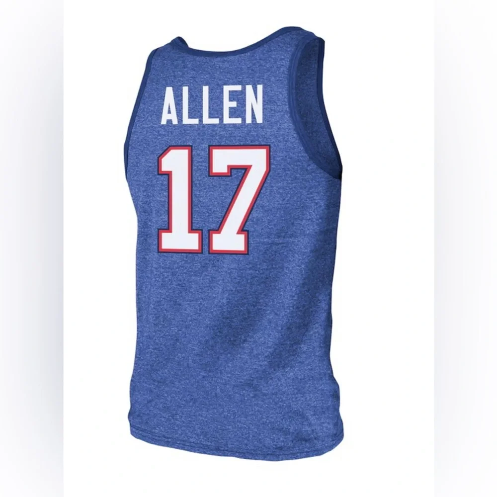 Men's Buffalo Bills Josh Allen Majestic Tri-Blend Tank Top Sz. S - Picture 2 of 3